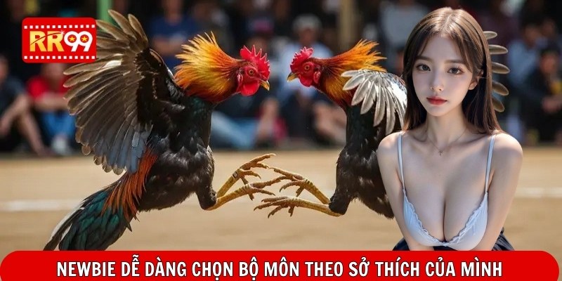 Newbie dễ dàng chọn bộ môn theo sở thích của mình