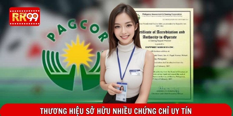 Thương hiệu sở hữu nhiều chứng chỉ uy tín